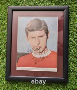 Brian Kidd Manchester United 1968 SIGNED 13 x 9 MOUNTED & FRAMED Stunning Gem