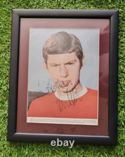 Brian Kidd Manchester United 1968 SIGNED 13 x 9 MOUNTED & FRAMED Stunning Gem