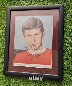 Brian Kidd Manchester United 1968 SIGNED 13 x 9 MOUNTED & FRAMED Stunning Gem