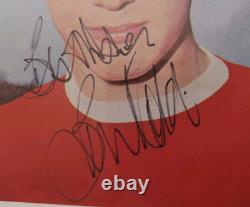Brian Kidd Manchester United 1968 SIGNED 13 x 9 MOUNTED & FRAMED Stunning Gem