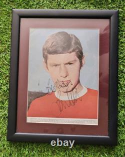 Brian Kidd Manchester United 1968 SIGNED 13 x 9 MOUNTED & FRAMED Stunning Gem