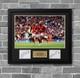 Bruno Fernandes & Bryan Mbuemo Signed & Framed Manchester United Display