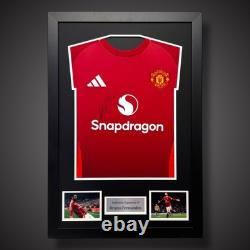Bruno Fernandes Hand Signed And Framed Manchester United Shirt £349 With COA