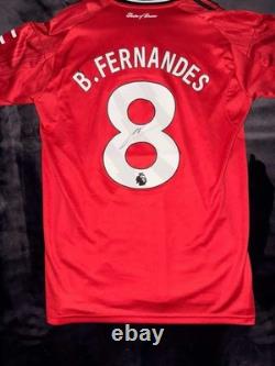 Bruno Fernandes Hand Signed Manchester United Shirt 25/26 With Proof