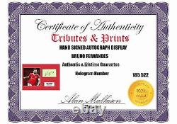 Bruno Fernandes Manchester United Hand Signed Mounted/Framed A4 COA