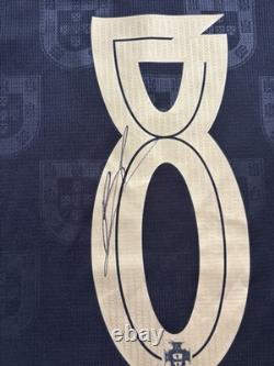 Bruno Fernandes Manchester United Hand Signed Portugal Shirt On the Number