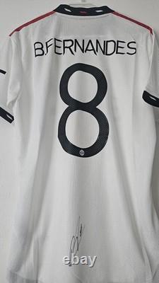 Bruno Fernandes Manchester United Hand Signed Shirt