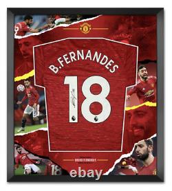 Bruno Fernandes SIGNED & FRAMED Manchester United F. C Shirt WITH PROOF AFTAL COA