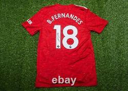 Bruno Fernandes SIGNED Manchester United F. C Shirt WITH PROOF AFTAL COA