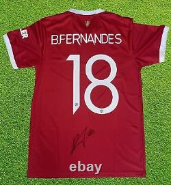 Bruno Fernandes Signed 2021/22 Manchester United Home Shirt