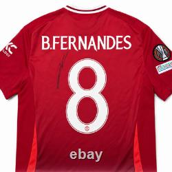 Bruno Fernandes Signed Manchester United 24/25 Home Shirt Size M BNWT Europe COA
