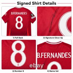 Bruno Fernandes Signed Manchester United 24/25 Home Shirt Size M BNWT Europe COA
