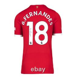 Bruno Fernandes Signed Manchester United Shirt 2021-2022, Number 18