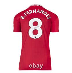 Bruno Fernandes Signed Manchester United Shirt 2022-23, Home, Number 8