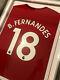 Bruno Fernandes Signed Manchester United Shirt Framed With COA