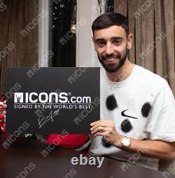 Bruno Fernandes Signed Manchester United Street Sign Autograph
