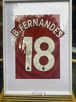 Bruno Fernandes signed Manchester United Shirt Framed
