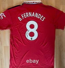 Bruno Fernandes signed Manchester United shirt 22/23 + COA