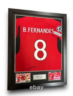Bruno Fernandes signed shirt framed with COA & Video Proof Manchester United Utd