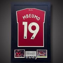 Bryan Mbeumo Hand Signed And Framed Manchester United Football Shirt £349