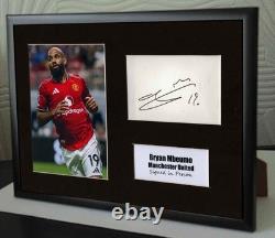 Bryan Mbeumo Manchester United Hand Signed Mounted & Framed A4 Tribute COA