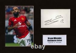 Bryan Mbeumo Manchester United Hand Signed Mounted & Framed A4 Tribute COA