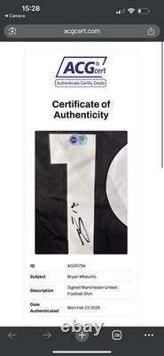 Bryan Mbeumo Signed Shirt ACG Authentication Proof Manchester United