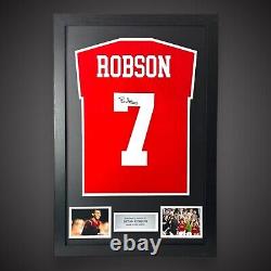 Bryan Robson Hand Signed & Framed Manchester United Football Shirt With COA £299