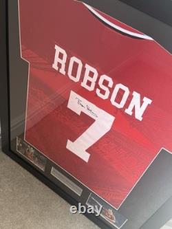 Bryan Robson Manchester United Framed Football Shirt & Signature No COA