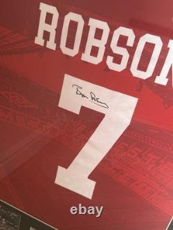 Bryan Robson Manchester United Framed Football Shirt & Signature No COA
