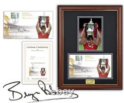 Bryan Robson, Manchester United Legend, Hand Signed Framed Ltd Edition FDC & COA