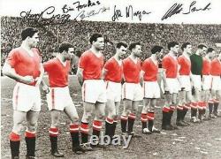 Busby Babes Signed By 5 Manchester United 1958 Last Lineup Photo Charlton Proof