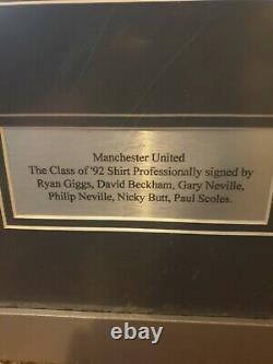CLASS OF 92 HAND SIGNED MANCHESTER UNITED AWAY SHIRT! & Ltd Edition trainers