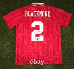 CLAYTON BLACKMORE -SIGNED Manchester United 1992 Shirt COA Premier League