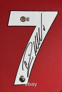 CRISTIANO RONALDO Autographed Framed MANCHESTER UNITED Signed Jersey LED BECKETT