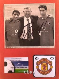 CRISTIANO RONALDO SIGNED MANCHESTER UNITED 7 x 6 inch PICTURE