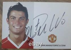 CRISTIANO RONALDO Signed Club Card 2006 2007 Manchester United Rare Autograph