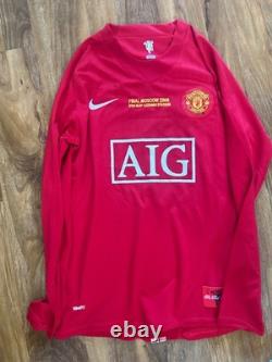 CRISTIANO Ronaldo Signed Manchester United UCL Home Shirt With Coa Included #7