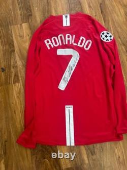 CRISTIANO Ronaldo Signed Manchester United UCL Home Shirt With Coa Included #7