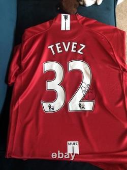 Carlos Tevez Signed Man United Shirt