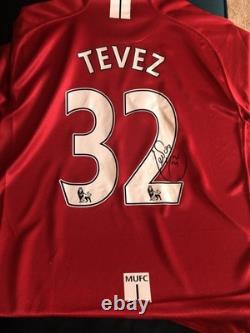 Carlos Tevez Signed Man United Shirt
