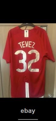 Carlos Tevez Signed Manchester United Shirt With COA And Photo Proof