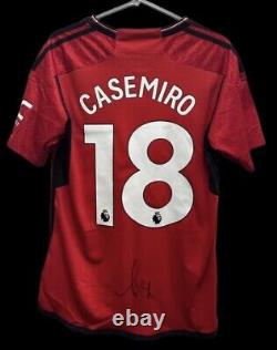 Casemiro Manchester United Hand Signed Home Shirt 2023-24