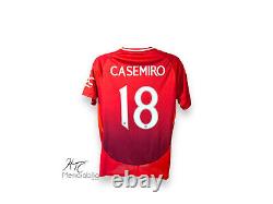 Casemiro Manchester United Signed 24/25 MUFC Football Shirt COA