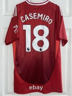 Casemiro Signed 24/25 Manchester United Football Shirt EXACT PROOF