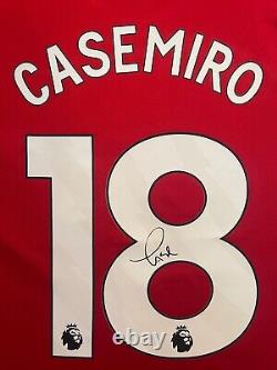 Casemiro Signed Manchester United 2023/24 Framed Home Shirt with COA