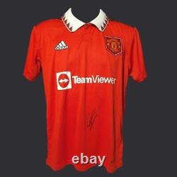 Christian Eriksen Signed 22/23 Manchester United Football Shirt Photo Proof COA
