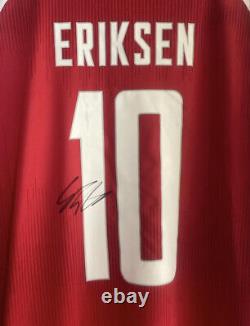 Christian Eriksen signed Euro 2020 Denmark shirt EXACT PROOF Manchester United