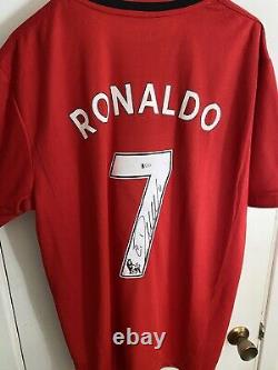 Christiano Ronaldo Signed Manchester United Jersey Beckett COA Adidas