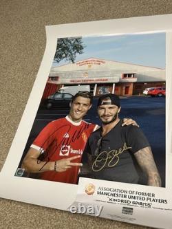 Cristiano RONALDO Signed Madrid & Manchester United World Cup COA Beckham